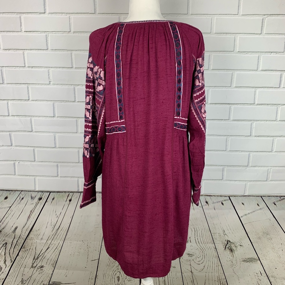 🔥FREE PEOPLE🔥All My Life Boho Mini Dress Wine XS NWT - Picture 7 of 11